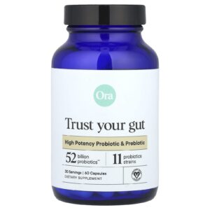 Ora Confie na sua intuição Probiótico e Prebiótico de Alta Potência 60 Cápsulas