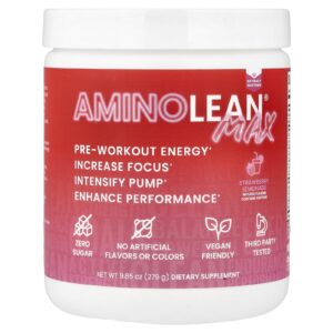 RSP Nutrition AminoLean® Max Pré-Treino Limonada de Morango 279 g (985 oz)
