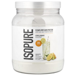 Isopure Proteína em Pó Clear Low Carb Limonada com Cítricos 400 g (141 oz)