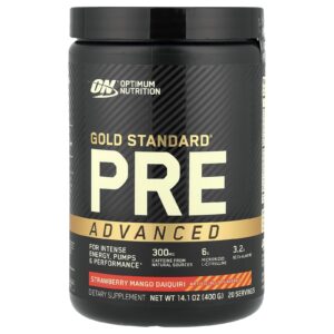 Optimum Nutrition Gold Standard® Pre Advanced Daiquiri de Morango e Manga 400 g (141 oz)