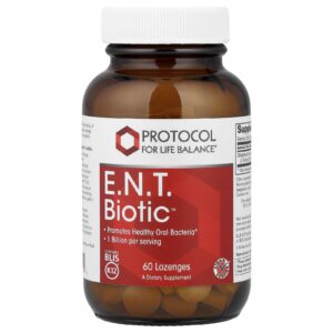 Protocol for Life Balance ENT Biotic™ 60 Pastilhas (21 mg por Pastilha)