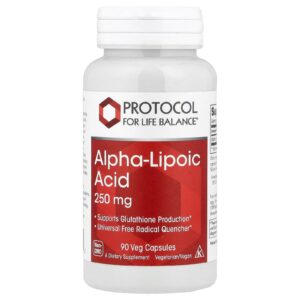 Protocol for Life Balance Ácido Alfa-Lipoico 250 mg 90 Cápsulas Vegetais