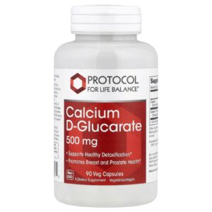 Protocol for Life Balance D-Glucarato de Cálcio 500 mg 90 Cápsulas Vegetais
