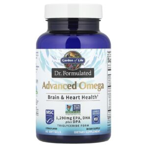 Garden of Life Formulado Formulado Ômega Avançado Cítricos 60 Cápsulas Softgel (645 mg por Cápsula Softgel)