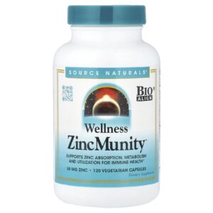 Source Naturals Wellness ZincMunity™ 120 Cápsulas Vegetarianas