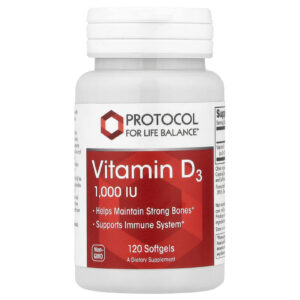 Protocol for Life Balance Vitamina D3 25 mcg (1.000 UI) 120 Cápsulas Softgel