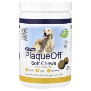ProDen Cápsulas Mastigáveis PlaqueOff® Para Cães de Ragas Grandes e Gigantes 90 Cápsulas Mastigáveis 450 g (158 oz)