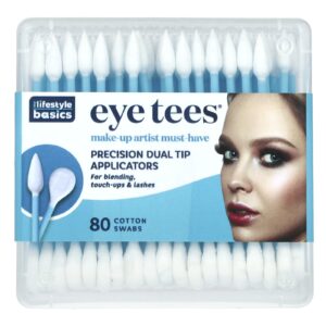Fran Wilson Eye Tees Aplicadores de Precisão com Pontas Duplas 80 Cotonetes