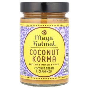 Maya Kaimal Coco Korma Molho de Fervura Indiano Suave Creme de Coco e Cardamomo 354 g (125 oz)
