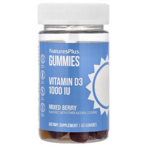 NaturesPlus Gomas de Vitamina D3 Frutos Silvestres Mistos 1.000 UI 60 Gomas