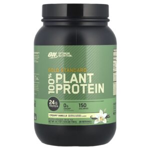 Optimum Nutrition Gold Standard 100% Proteína Vegetal Baunilha Cremosa 740 g (163 lbs)