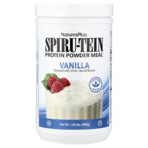 NaturesPlus Spiru-Tein® Refeição de Proteína em Pó Baunilha 480 g (106 lb)