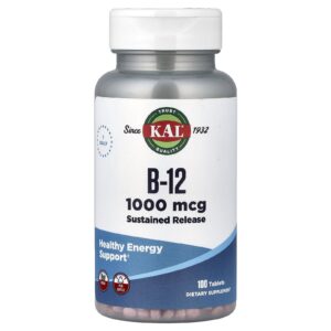 KAL Vitamina B12 Liberação Gradual 1.000 mcg 100 Comprimidos