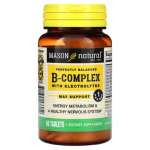 Mason Natural Complexo B Perfeitamente Equilibrado com Eletrólitos 60 Comprimidos