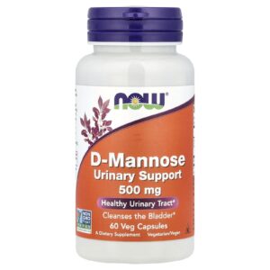 NOW Foods D-Manose 500 mg 60 Cápsulas Vegetais