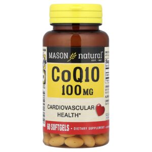 Mason Natural CoQ10 100 mg 60 Cápsulas Softgel