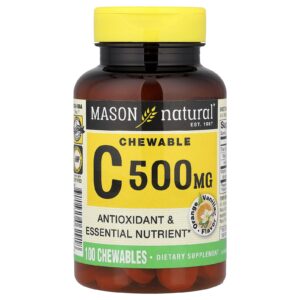 Mason Natural Vitamina C Laranja e Baunilha 500 mg 100 Mastigáveis