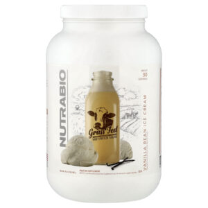 NutraBio Isolado de Proteína Whey Alimentada com Grama Sorvete de Feijão de Baunilha 907 g (2 lb)