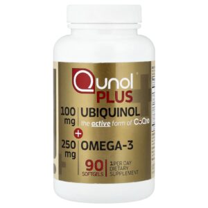 Qunol Mais Ubiquinol + Ômega-3 90 Cápsulas Softgel