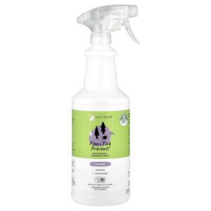 Kin+Kind Pulgas + Carrapatos Prevenir! Spray para Proteção de Cães à Base de Plantas Lavanda 946 ml (32 fl oz)