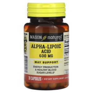 Mason Natural Ácido Alfa-Lipoico 600 mg 30 Cápsulas