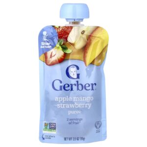 Gerber Puree 2nd Foods® Maçã e Manga com Morango 99 g (35 oz)