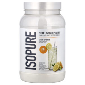 Isopure Proteína em Pó Clear Low Carb Limonada Cítrica 900 g (198 lb)