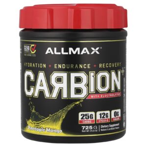 ALLMAX CARBION+™ com Eletrólitos Abacaxi e Manga 725 g (256 oz)