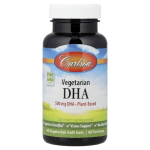Carlson DHA Vegetariano 500 mg 60 Cápsulas Softgel Vegetarianas