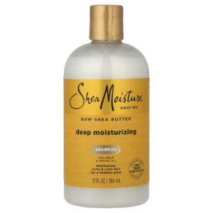 SheaMoisture Manteiga de Karité Crua Shampoo de Hidratação Profunda Cabelos Cacheados e Encorpados 384 ml (13 fl oz)