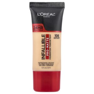 LOréal Infalível Base Pro-matte 108 Bege Caramelo 30 ml (1 fl oz)