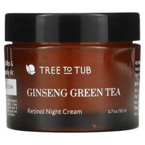 Tree To Tub Hidratante Noturno Antienvelhecimento e Rugas de Retinol Creme Facial de Ácido Hialurônico para Pele Seca e Sensível 50 ml (17 fl oz)