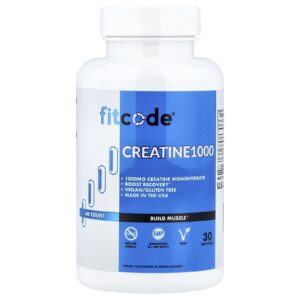 fitcode Creatine1000 60 Cápsulas Vegetais (500 mg por Cápsula)