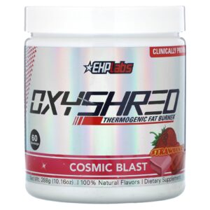 EHPlabs OxyShred Queimador de Gordura Termogênico Explosão Cósmica Morango 288 g (1016 oz)