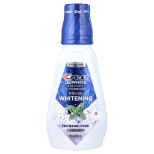 Crest 3D White Enxaguante Bucal para Clareamento Fresco e Brilhante Sem Álcool Menta Vibrante 500 ml (169 fl oz)