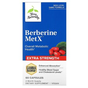 Terry Naturally Berberine MetX 60 Cápsulas (250 mg por Cápsula)