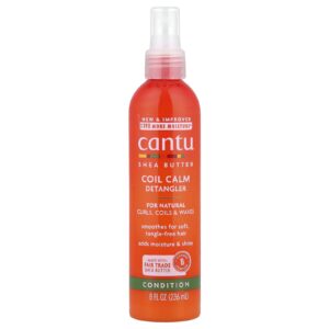 Cantu Manteiga de Karité Coil Calm Detangler Para Cabelos com Cachos e Ondas Naturais 236 ml (8 fl oz)
