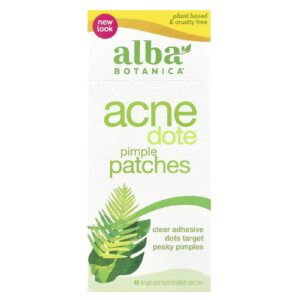 Alba Botanica Adesivos para Espumas Acne Dote® 40 Adesivos de Hidrocoloides de Uso Único