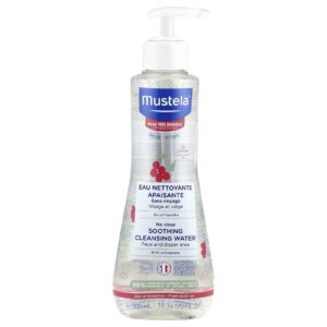 Mustela Água de Limpeza Calmante Sem Enxágue com Schisandra Pele Muito Sensível Sem Perfume 300 ml (1014 fl oz)