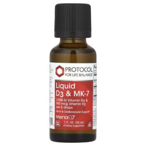 Protocol for Life Balance Líquido D3 e MK-7 30 ml (1 fl oz)