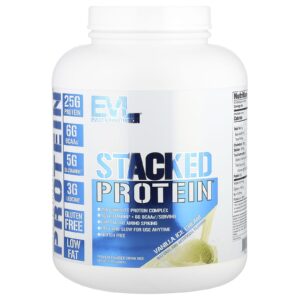 EVLution Nutrition Proteína Empilhada Sorvete de Baunilha 2.268 kg (5 lb)
