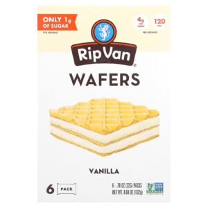 Rip Van Wafels Wafers Baunilha Pacote com 6 Unidades 22 g (078 oz) Cada