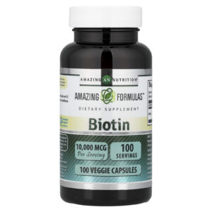 Amazing Nutrition Biotina 10.000 mcg 100 Cápsulas Vegetais
