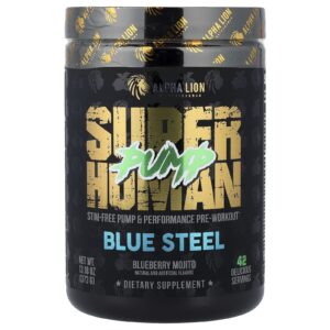 ALPHA LION SuperHuman Pump Blue Steel Mojito de Mirtilo 373 g (1318 oz)