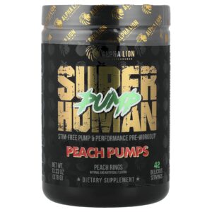 ALPHA LION SuperHuman Pump Pumps de Pêssego Anéis de Pêssego 378 g (1333 oz)