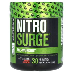 Jacked Factory Nitro Surge Pré-treino Ponche de Frutas 258 g (910 oz)