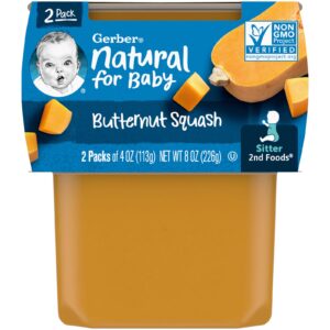 Gerber Natural para Bebês 2nd Foods® Abóbora-Menina Pacote com 2 Unidades 113 g (4 oz) Cada