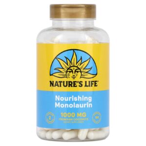 Natures Life Monolaurina Nutritiva 180 Cápsulas (500 mg por Cápsula)