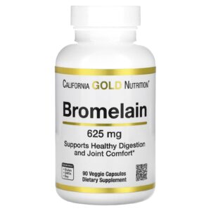 California Gold Nutrition Bromelina 625 mg 90 Cápsulas Vegetais