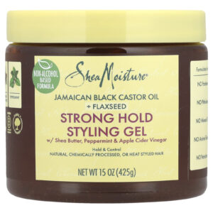 SheaMoisture Gel Modelador de Fixação Forte Manteiga de Karité Hortelã-pimenta e Vinagre de Sidra de Maçã 425 g (15 oz)